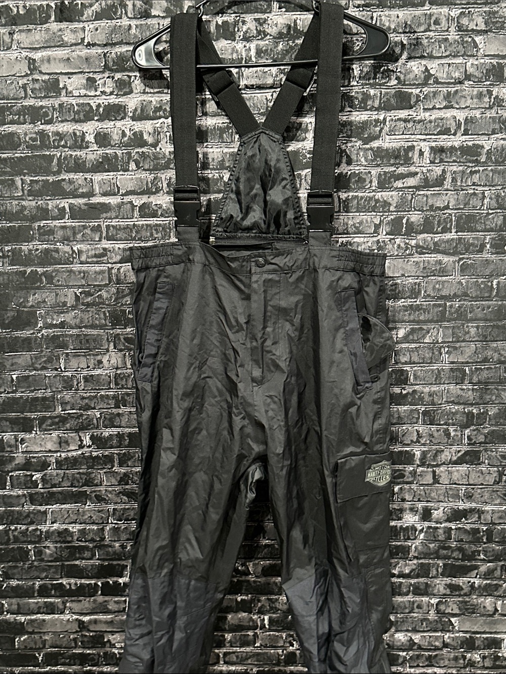Harley-Davidson Black Utility Bib Pants with Patch